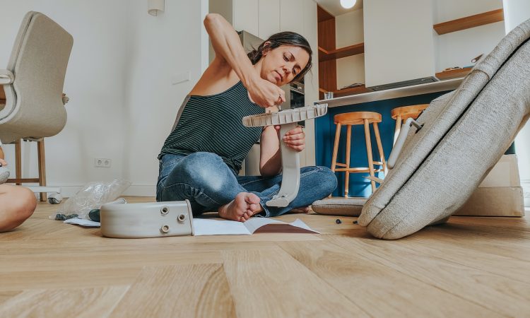 a person sitting on the floor